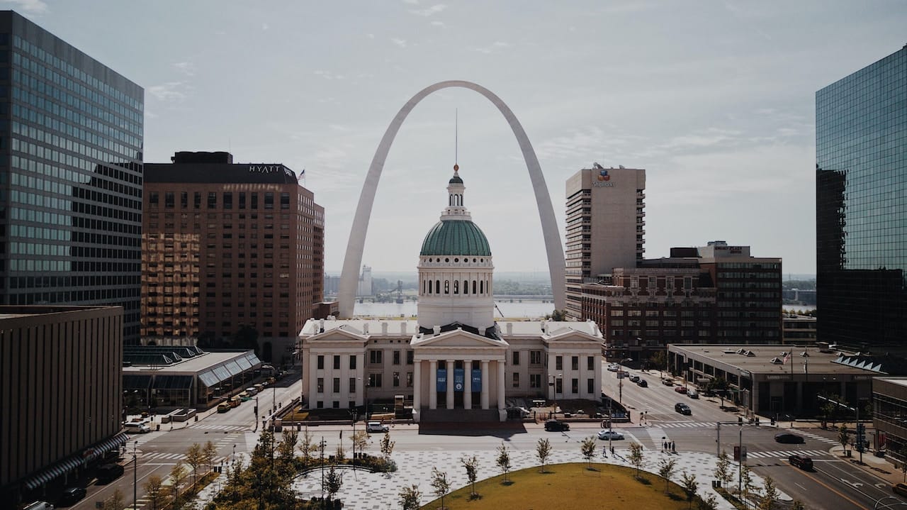 St. Louis mission project stock photo